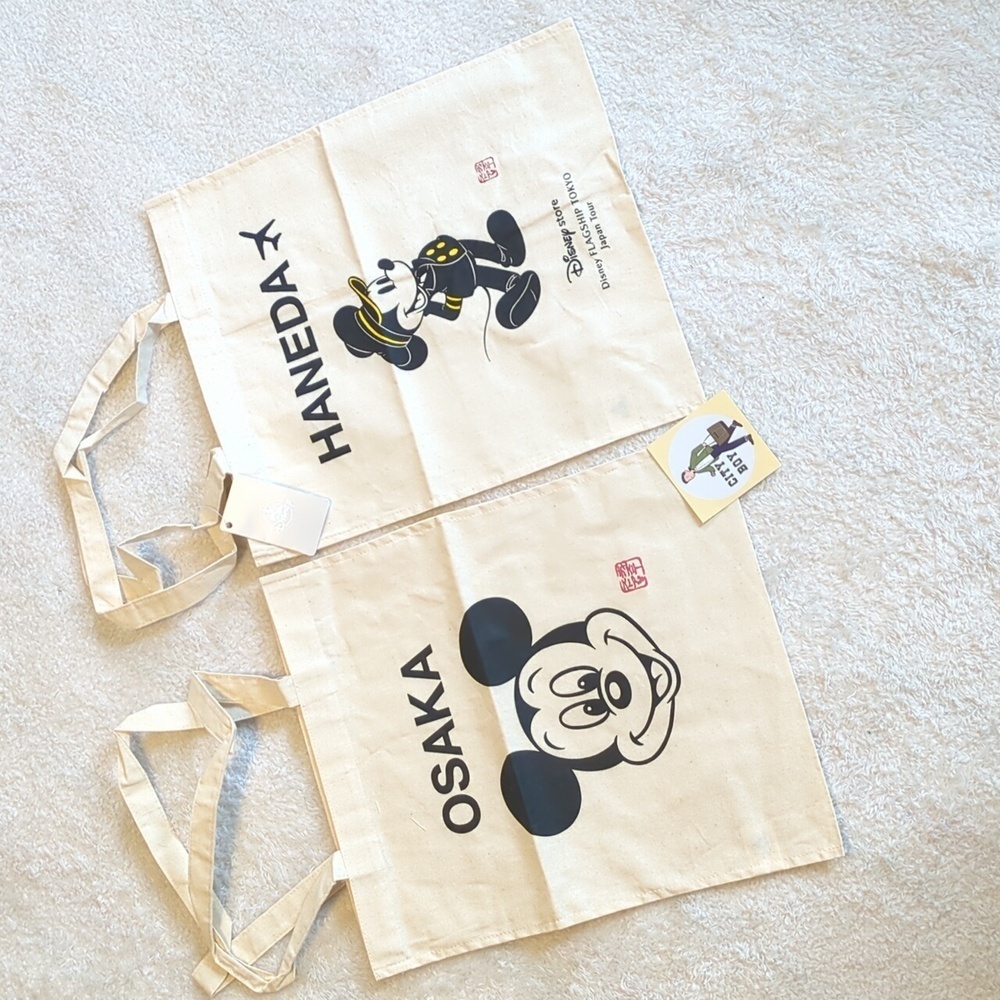 🇯🇵 2 x Rare Disney Japan Totes